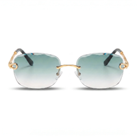 Gold with Green Gradient Lenses