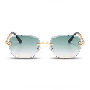 Gold with Green Gradient Lenses