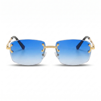 Gold with Dark Blue Gradient Lenses