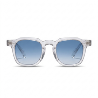 Crystal with Blue Gradient Lenses