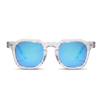 Crystal with Cyan Gradient Lenses