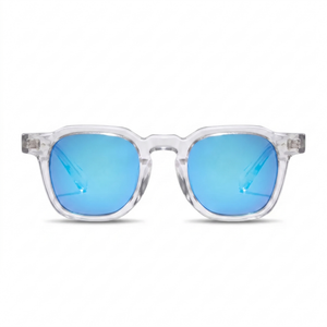 Crystal with Cyan Gradient Lenses