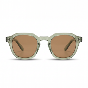 Light Green with Brown Lenses