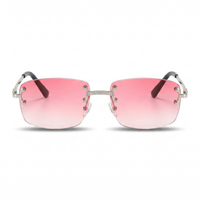 Silver with Pink Gradient Lenses