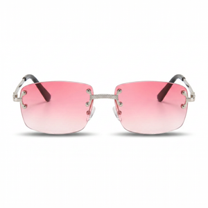 Silver with Pink Gradient Lenses
