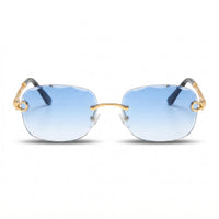 Gold with Blue Gradient Lenses