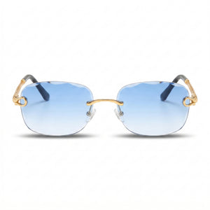 Gold with Blue Gradient Lenses