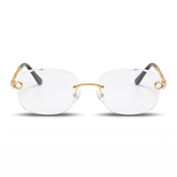 Gold with Clear Lenses