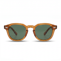 Dark Orange with Green Lenses